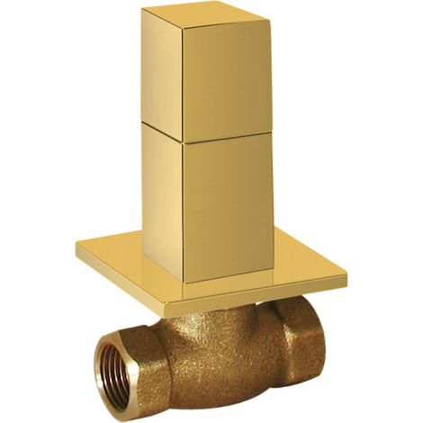 TRES 00715501OR Llave de Paso Empotrada Color Oro 24K - ref: 00715501OR