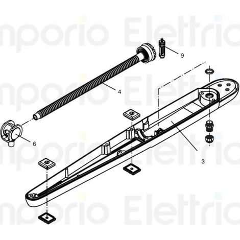 beninca pièce détachée support + escargot x bob2124.da 3c pour bob2124.dk 968803078