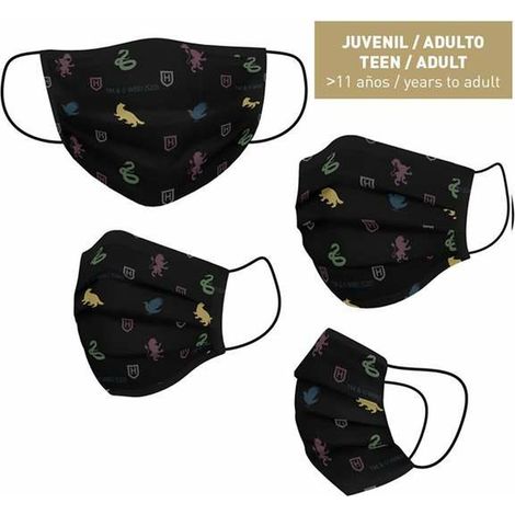 Mascherina Igienica in Stoffa Riutilizzabile Harry Potter black (1/5)