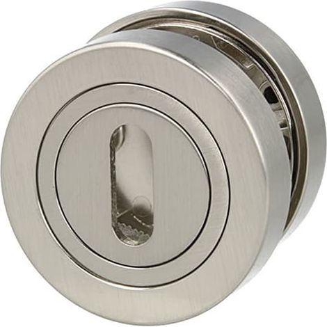Rosettenpaar Buntbart Edelstahl-Optik - Türrosetten Ø 52mm Schlüsselrosetten BB (1/5)