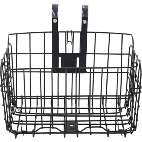 Panier de vélo pliable amovible pour vélo de montagne à l'avant et à l'arrière, solution de rangement durable (1/5)