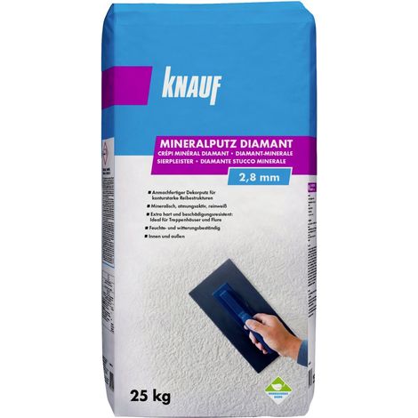 Knauf Mineralputz Diamant 25 kg 2,8 mm Körnung reinweiß Putze (1/2)