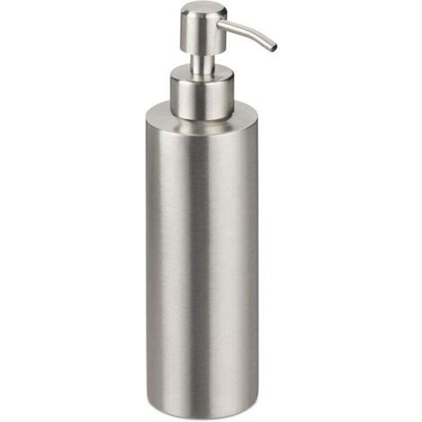 Distributeur de Savon Rechargeable en Acier Inoxydable brossé 350 ML Argenté (1/4)