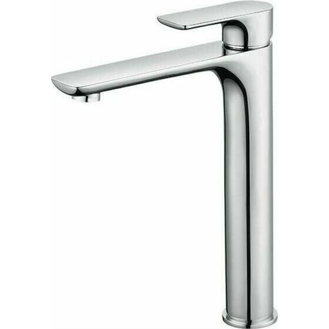 Tigrezy Mitigeur Lavabo Design à Bec Haut Grand Robinet Salle de Bain Chromé avec Mousseur Démontable Robinet de Lavabo en Laition Robinet haut salle bain - MSBD (1/3)
