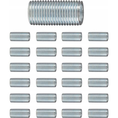 NIPPLO PER TUBO FILETTATO M10 X 35 MM SET DA 25 - PER LAMPADE E ILLUMINAZIONE