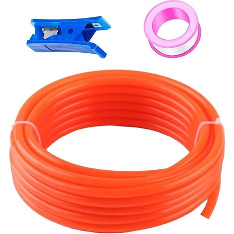 20 Meter Tuyau Pneumatique Polyuréthane PU Air Kit 6mm OD x 4mm ID Tuyau Air Comprimé Peut Etre Utilisé pour Les Compresseur Outils Pneumatiques-Orange (1/5)
