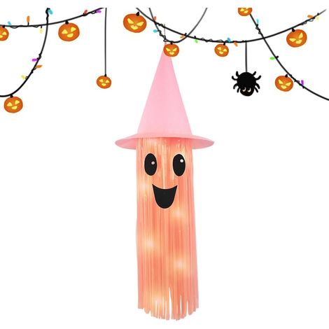 Halloween Ghost Light Up Flying Haunted House Props LED Hanging Ghost D Light Up LED Lightweight Spooky Hanging Decorative Reusable Indoor Outdoor Halloween (1/5)