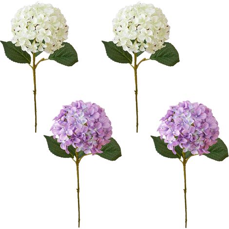Künstliche Hortensienzweige – 4 3D-gedruckte Simulationsblumen für Heim- und Hochzeitsdekoration (1/5)