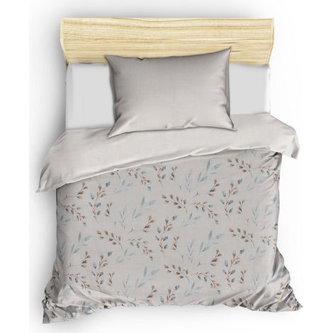Copripiumino, copripiumino, biancheria da letto Set 100% Cotone Mint Bianco (1/5)