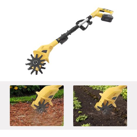 Motoculteur Électrique avec Perche Extensible – Outil de Travail du Sol pour Pelouse et Jardin, 110 tr/min, Compatible 240V 250V (1/5)