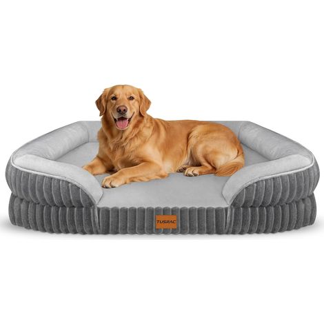 Panier Chien Grande Taille XXL Orthopedique, Amovible Lavable, 112x81x18cm (1/5)