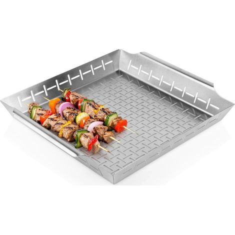 Steel Vegetable Grill Basket, Perforated, 39.5x35x6 cm (1/5)