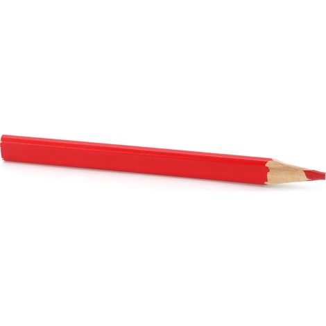 Xiuganpo Stylos de Menuiserie Octogonaux Rouges, Outil de Marquage Durable pour Carrelage en Bois, Métal et Cuir, Paquet de 10 (1/5)