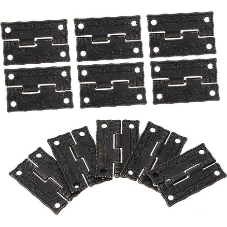 jojofuny Lot de 24 mini charnières de rechange pour coffrets en bois anciens et objets artisanaux (1/5)