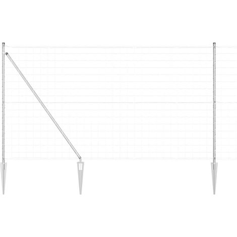 Maison Exclusive - Schweißdrahtzaun mit Spikes 10 x 1,6 m (B x H)