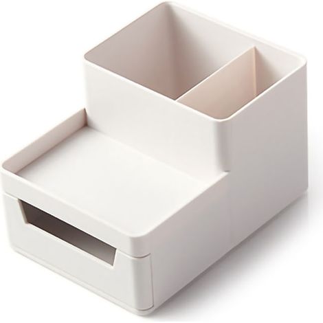 Desk Shelf Organizer Large Capacity A4 Size DIY Assembly Durable ABS Resin Desktop File Organizer Grey White Drawer Pen Holder (1/5)