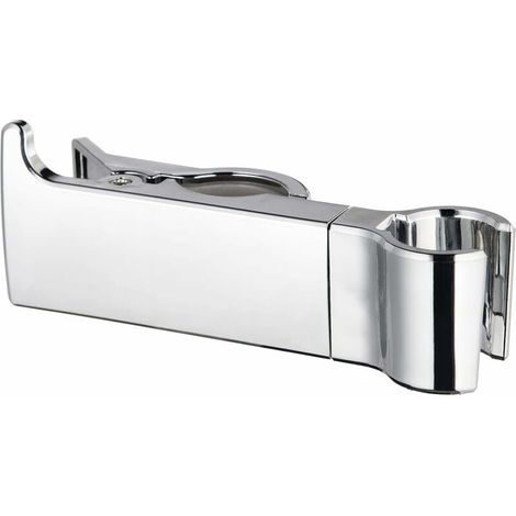 Stück verstellbarer Brausehalter 16–25 mm, Brausehalter für Duschkopfaufhänger mit seitlichem Knopf und zusätzlichem Gummipolster – ABS-Kunststoff – verchromt