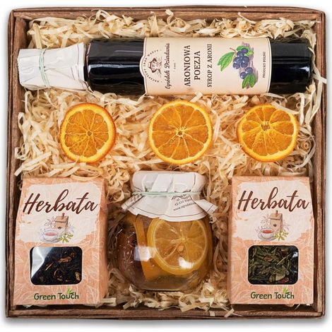 Geschenkkorb mit Tee und Naturprodukten (1/5)