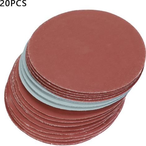 Disques abrasifs de forme ronde durables de 5 pouces, 20 pièces, papier abrasif grain 1000 1500 2000 3000 