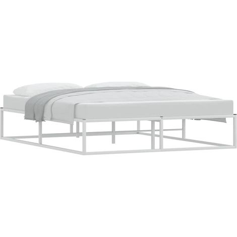 Giroletto senza Materasso Bianco 160x200 cm Metallo vidaXL