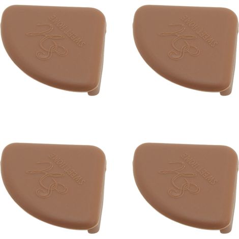 Set mit 30 weichen, dünnen und sicheren Silikon-Kantenschonern für Möbel, ideal für Kinder und Babys, in Braun. (1/5)