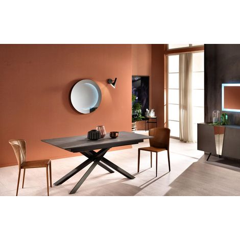 Mesa extensible 170/270x90 cm gris oscuro (1/5)