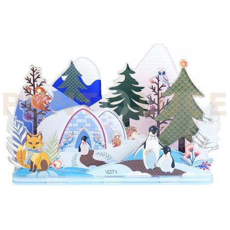 PAESAGGIO INVERNALE PICCOLO ARTIDE 3D IN CRISTALLO ACRILICO