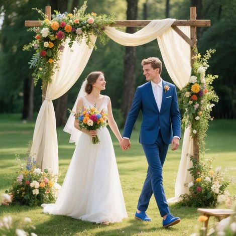 Beigefarbener Tüllvorhang für Hochzeitsbögen, 75 × 600 cm, transparenter Musselinvorhang mit 2 Bändern, für Hochzeitsdekoration, Zeremonie und Feier (1/5)