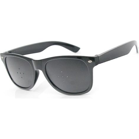 Lunettes à mailles sténopé à petits trous pour entraînement et relaxation des yeux, accessoire de soin oculaire pour améliorer la concentration et soulager la fatigue visuelle (1/2)