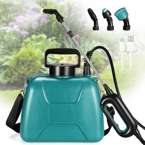 Pulverisateur Electrique à Batterie 8L, 7.4V/2000 mAh Pulverisateur de Jardin avec 3 Buses Réglable, Pistolet pulvérisateur télescopique pour Pelouse, Cour pulvérisation des Plantes de Jardin (1/5)