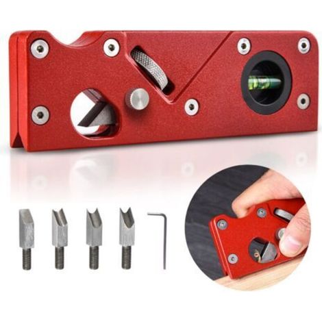 Woodworking Corner Planer, 45 Degree Bevel Chamfering Plane, Chamfering, Wooden Hand Plane for Woodworking(Red) (1/5)