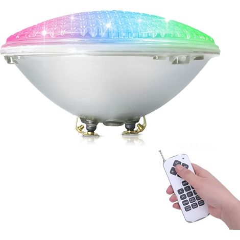 RGB PAR56 LED Luce per piscina 36W 12V DC/AC, Telecomando, Illuminazione subacquea impermeabile IP68 (1/5)