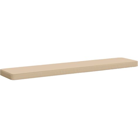 Coussin de banc 1 pièce VUGHT 100 % polyester Crème vidaXL