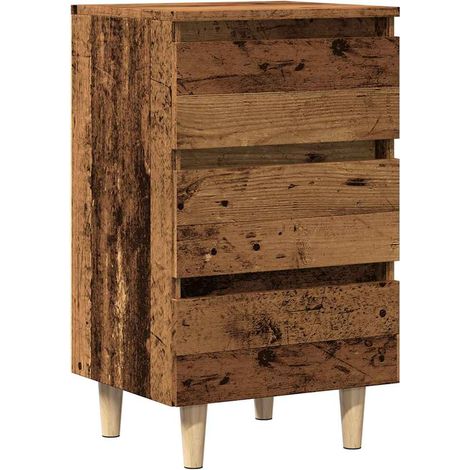 Maison Exclusive - Nachttisch Altholz-Optik 40x35x69 cm Holzwerks