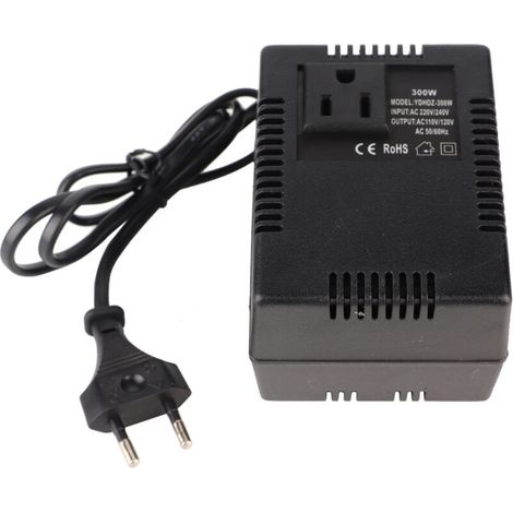 Convertisseur de tension 300W AC 220V à 110V – Adaptateur prise UE – Résistant à la chaleur – Compact et léger pour voyages (1/4)
