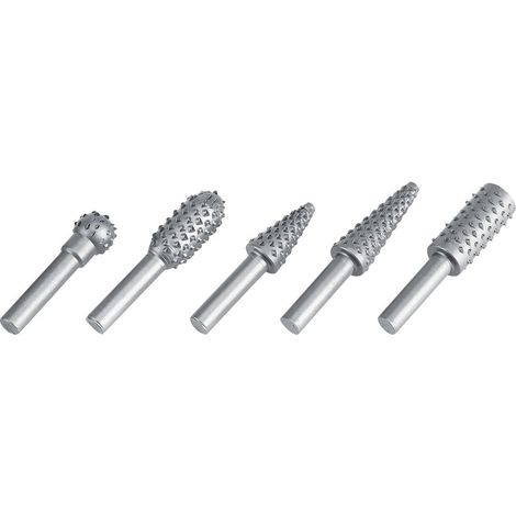 Set di 5 frese rotative – lega dura – gambo da 1/4″ – intaglio del legno – frese rotative