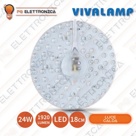 Circolina LED con calamita 12 20 24 36 50 sostituisce il classico NEON CIRCOLARE 24w,Luce Calda 3000k