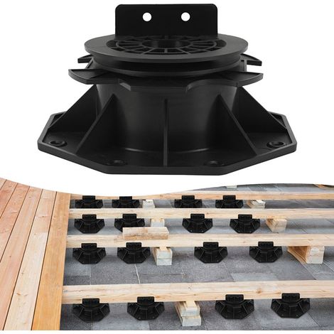 Randaco Plots autonivelants 75-145 mm pour terrasse bois et WPC, pente 0-5°, lot de 20 (1/5)