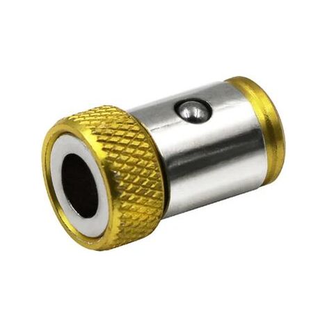 Porte-embout magnétique en alliage, anneau magnétique, porte-embout de tournevis, antirouille, puissant aimant pour embouts de perçage Phillips, jaune, 1 pièce (1/5)