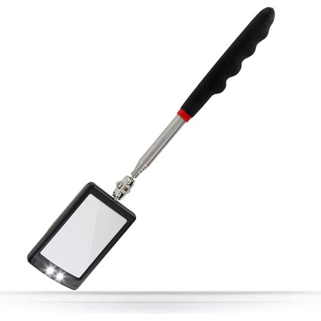 Kit miroir télescopique avec LED rétractable de 29 à 88 cm (1/5)