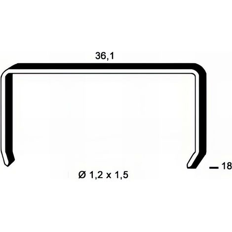 5 000 agrafes palissage vignes MV-18- 36,1 x 18 x D. 1,2 x 1,5 mm - 6MV181 - Alsafix