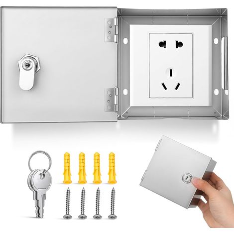 Boîtier Électrique En Acier Inoxydable Verrouillable Pour Usage Extérieur Protection De Sortie Étanche Avec Fonction De Sécurité Pour Appareils Plusieurs styles (1/5)