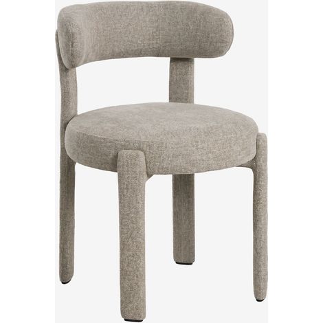 SKLUM Polsterstuhl aus Eisen Jolie Stofffarbe Grau Taupe