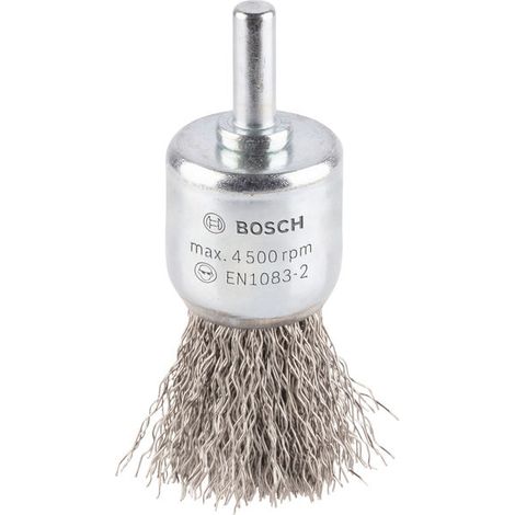 Bosch Brushing PRO Stainless Steel clean End Brush Straight Shank 25 x 0.3mm (1/4)