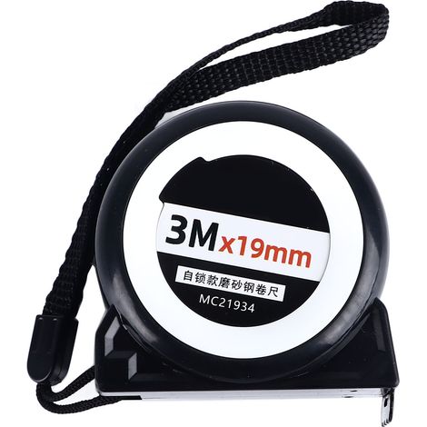 Cinta métrica autoblocante de acero esmerilado de alta precisión de 3 m x 19 mm con fácil lectura. (1/5)