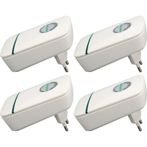 Lot de 4 boîtiers d'économie d'énergie intelligents, haute efficacité et sûrs pour la maison et le bureau (prise UE 90-250 V). (1/5)
