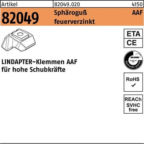 Klemme R 82049 AAF M16 Sphäroguß feuerverz. 1 Stück LINDAPTER