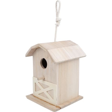 Mini nichoir en bois d'extérieur, accessoire de décoration pour jardin et terrasse. (1/5)