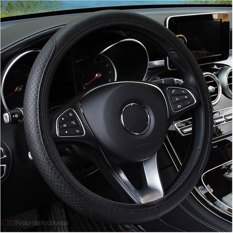 Véhicule Couvre Volant Voiture Protecteur de Volant  Diamètre 38cm (15") Cuir