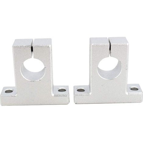 Lot de 2 supports d'arbre de rail linéaire SK16, longue durée de vie, stables, haute précision pour machines CNC (1/5)